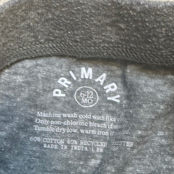 Primary Heathered Easy Pants sz 6-12 months Pull On Sweatpants - Picture 5 of 5